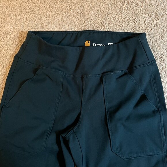 Carhartt *Force* Utility Knit Legging | Ink Green | XS Short (0/2) | Mid-Rise - Picture 6 of 13
